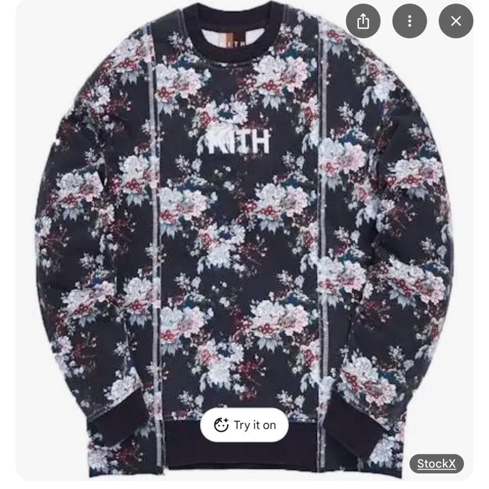 Kith floral panel crewneck